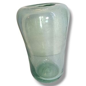 Mouth Blown Recycled Art Glass‎ Vase 5.75"